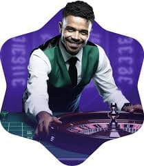 Dealer processing settlement on baccarat table